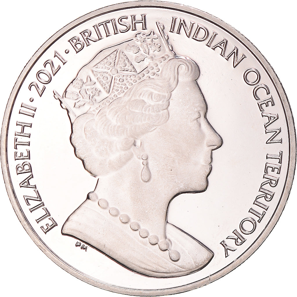 Coin, British Indian Ocean, 2 Pounds, 2021, Poisson perroquet, MS(63)