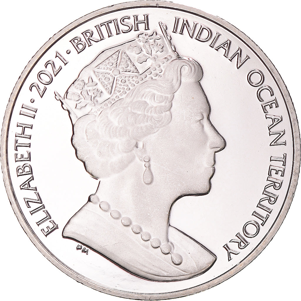 Coin, British Indian Ocean, 2 Pounds, 2021, Poisson perroquet, MS(63)
