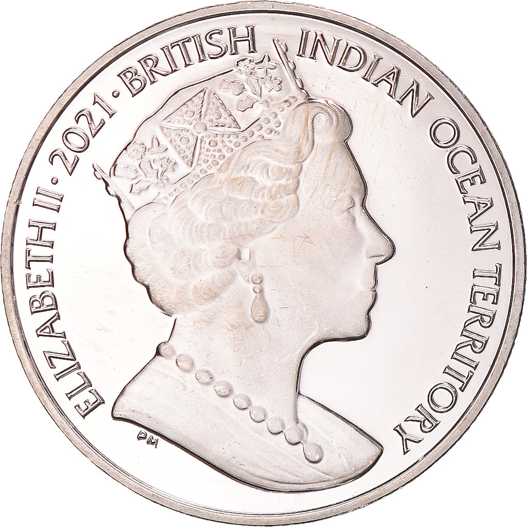 Coin, British Indian Ocean, 2 Pounds, 2021, Poisson perroquet, MS(63)