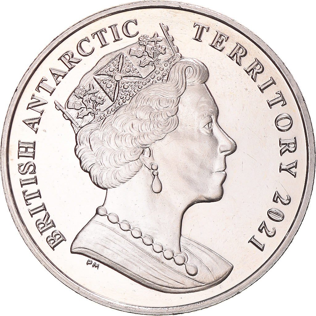 Coin, British Antarctic Territory, 2 Pounds, 2021, Pobjoy Mint, plunderfish