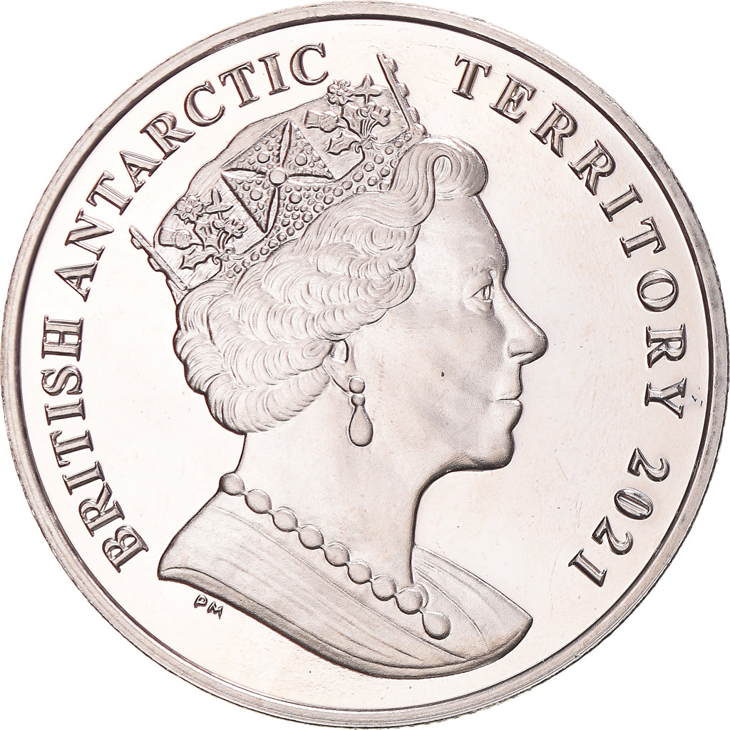Coin, British Antarctic Territory, 2 Pounds, 2021, Pobjoy Mint, plunderfish