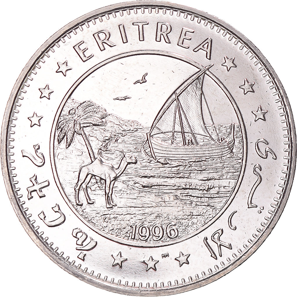 Monnaie, Érythrée, Dollar, 1996, Faucon, SPL, Du cupronickel, KM:37