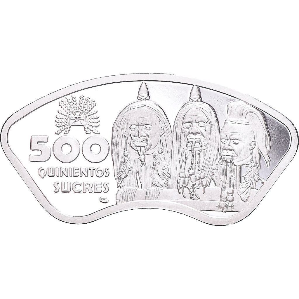 Coin, Ecuador, 500 Sucres, 2022, Shuar, MS(63), Silver plated copper-nickel