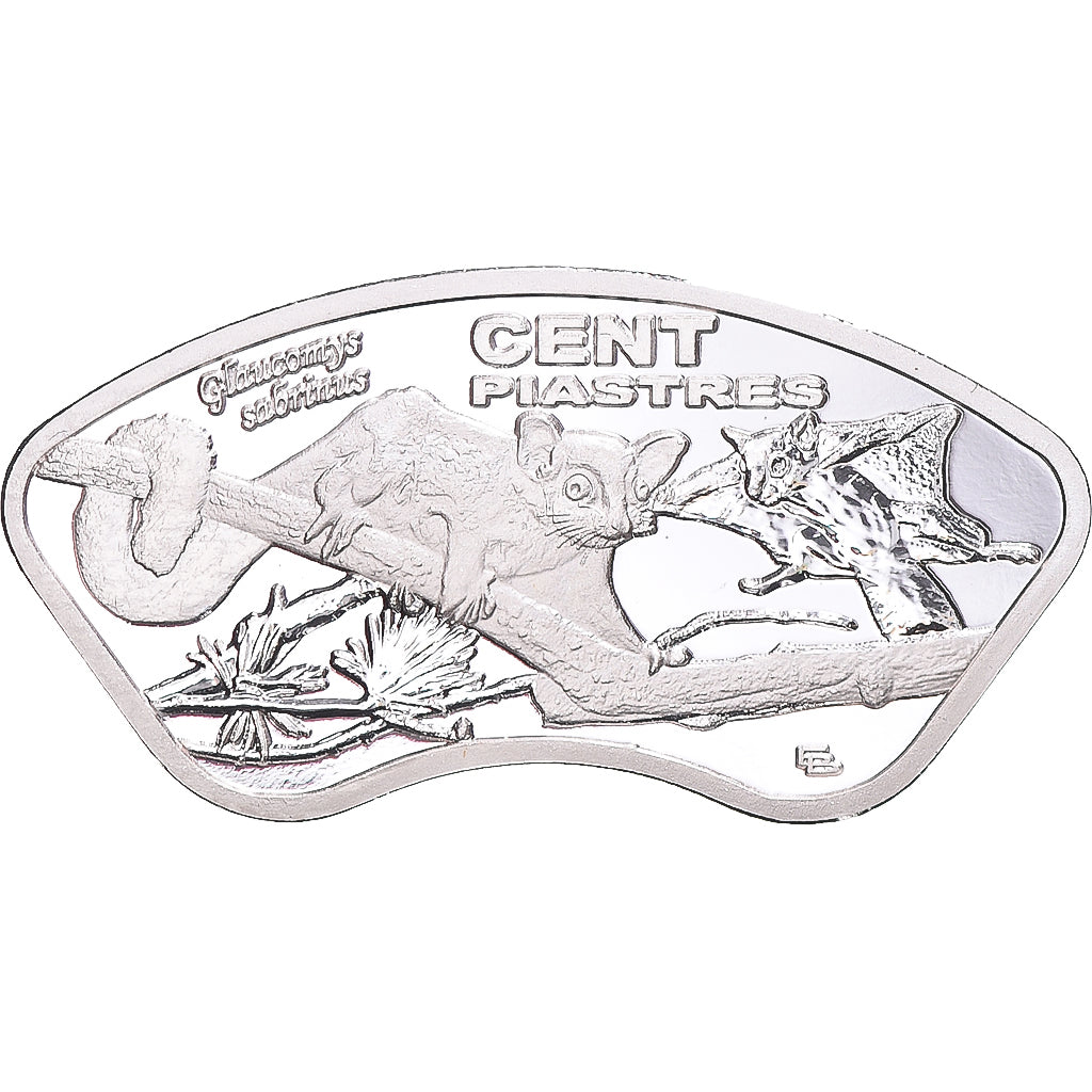 Coin, Canada, 100 Piastres, 2022, Ottawa, Northern Flying Squirrel; Saint-Castin