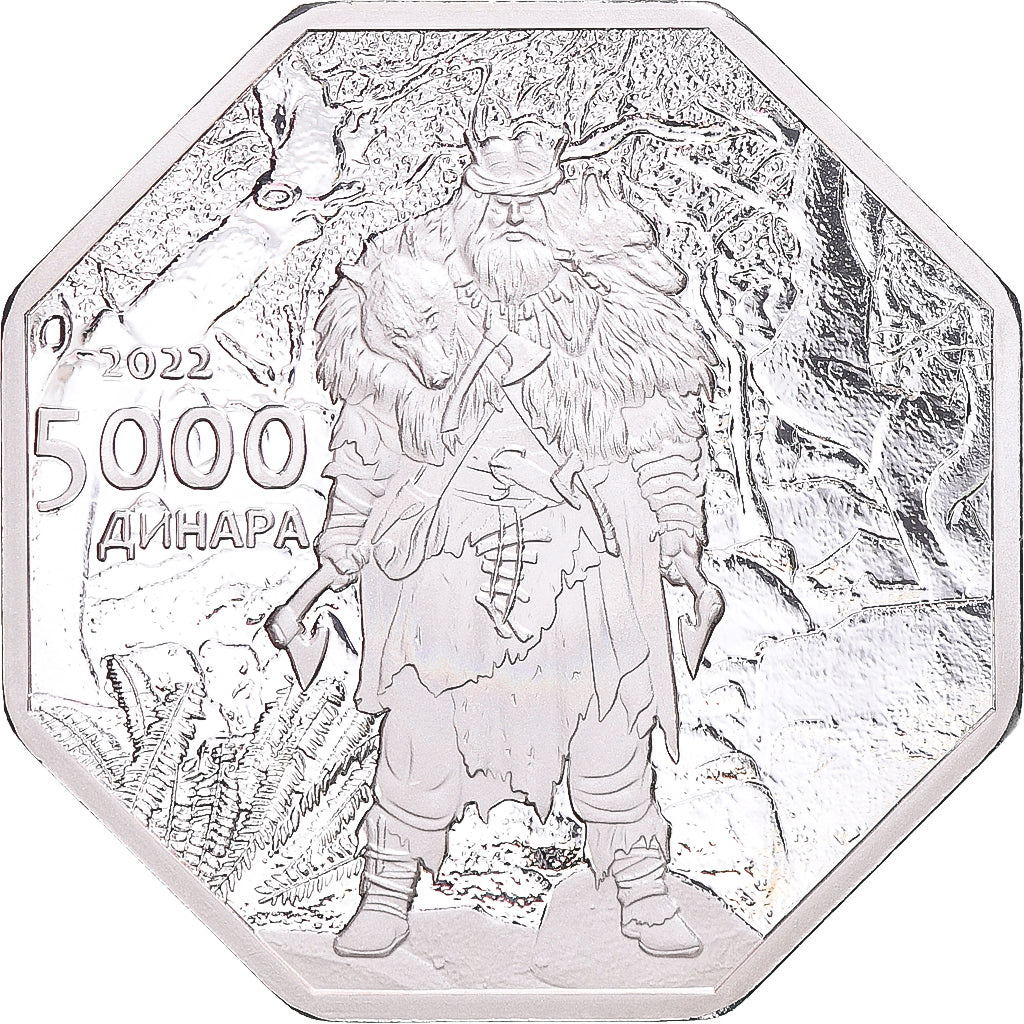 Coin, Serbia, 5000 Dinara, 2022, Scordisci.BE, MS(65-70), Cupronickel plaqué