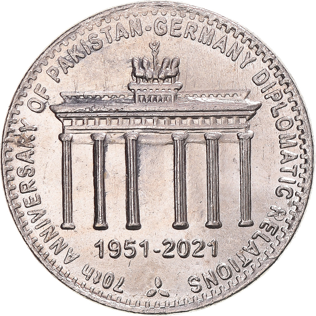 Moneta, Pakistan, 70 roupies, 2021, 70 ans de relations diplomatiques avec