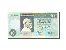 Banknote, Libya, 10 Dinars, 2002, Undated, KM:66, AU(50-53)