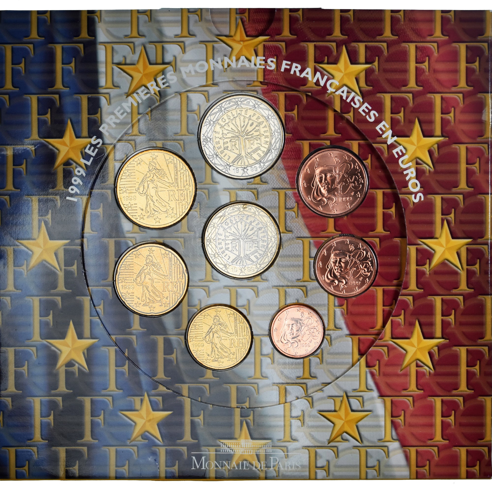 Francia, Monnaie de Paris, Euro-Set, 1999, FDC.BU, FDC, (Senza composizione)