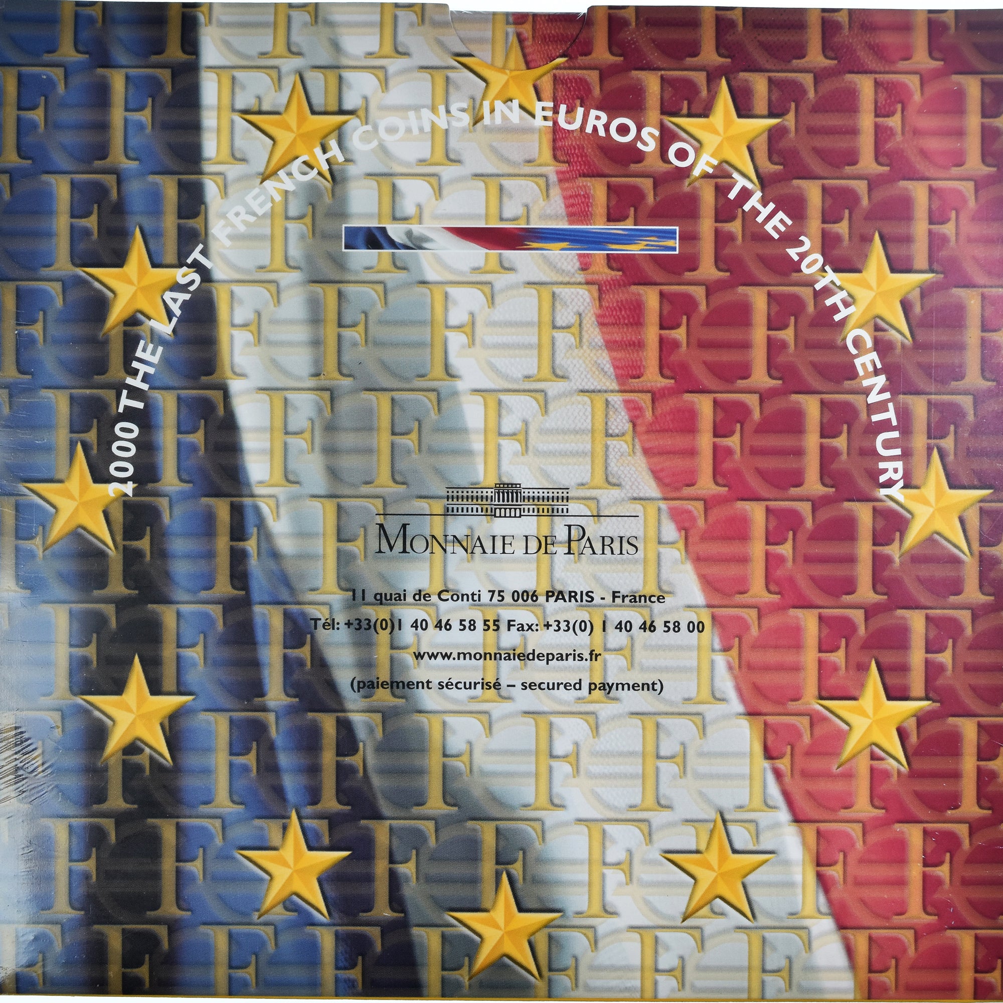 France, Monnaie de Paris, Euro-Set, 2000, FDC.BU, MS(65-70)
