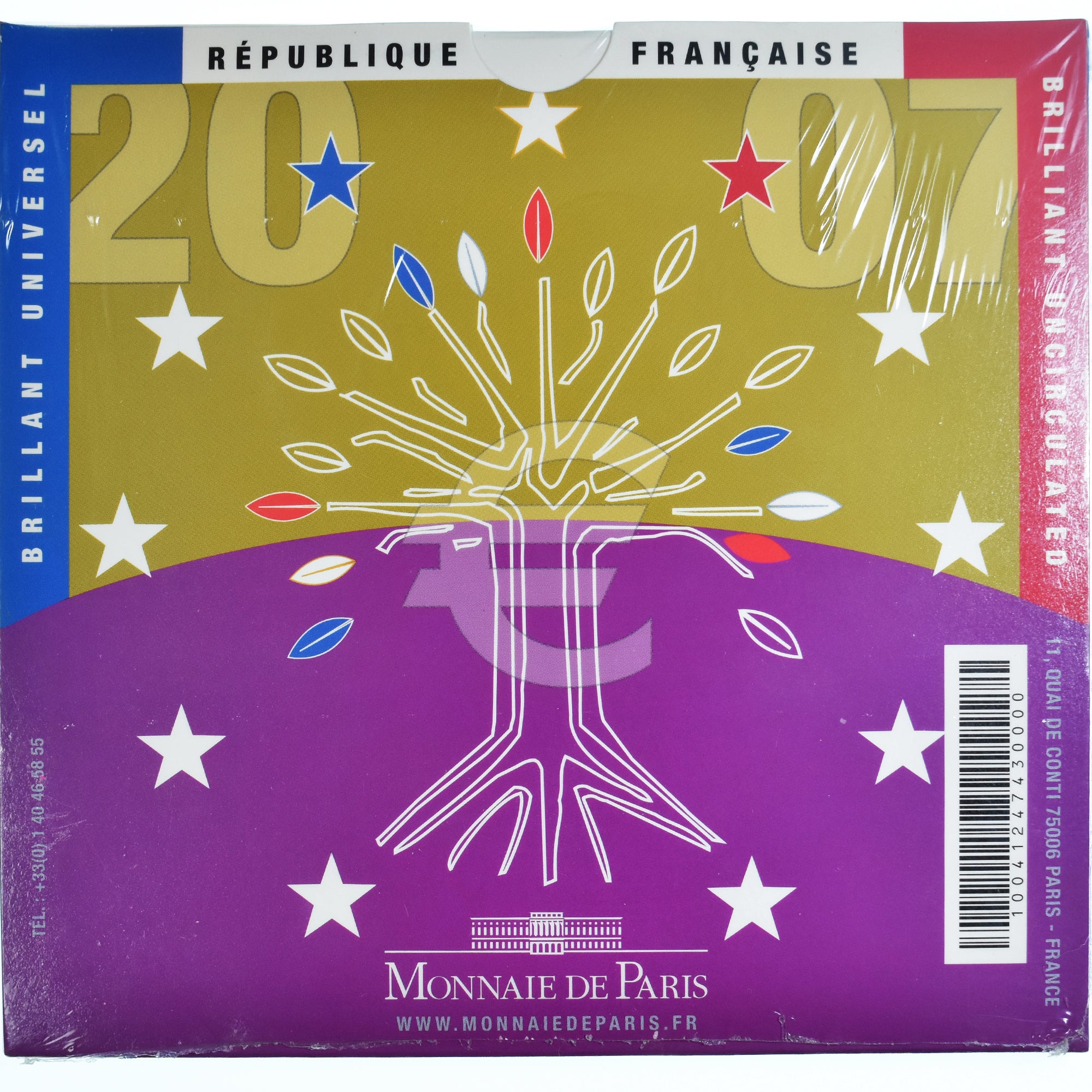 France, Monnaie de Paris, Euro-Set, 2007, BU, FDC