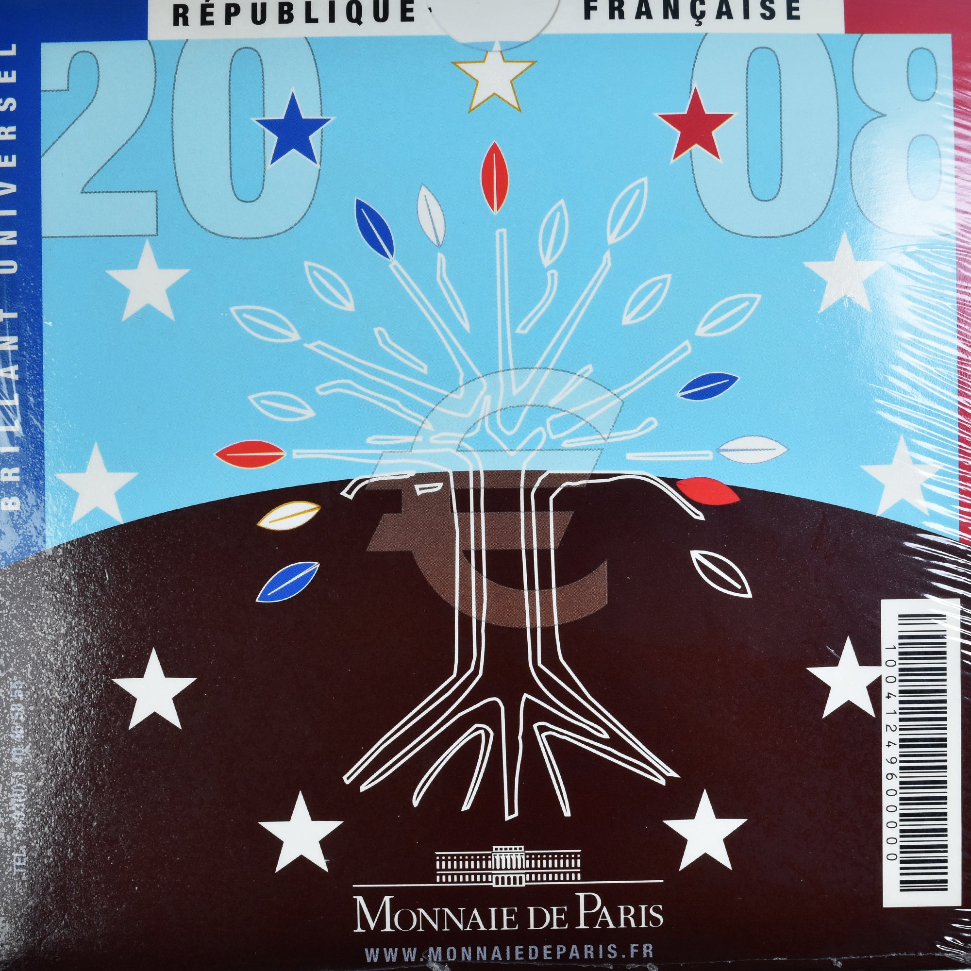 France, Monnaie de Paris, Euro-Set, 2008, BU, MS(65-70)