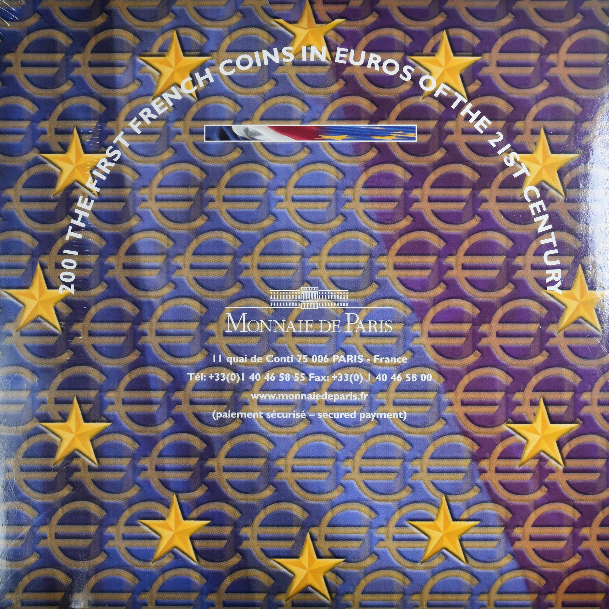 France, Monnaie de Paris, Euro-Set, 2001, BU, MS(65-70)