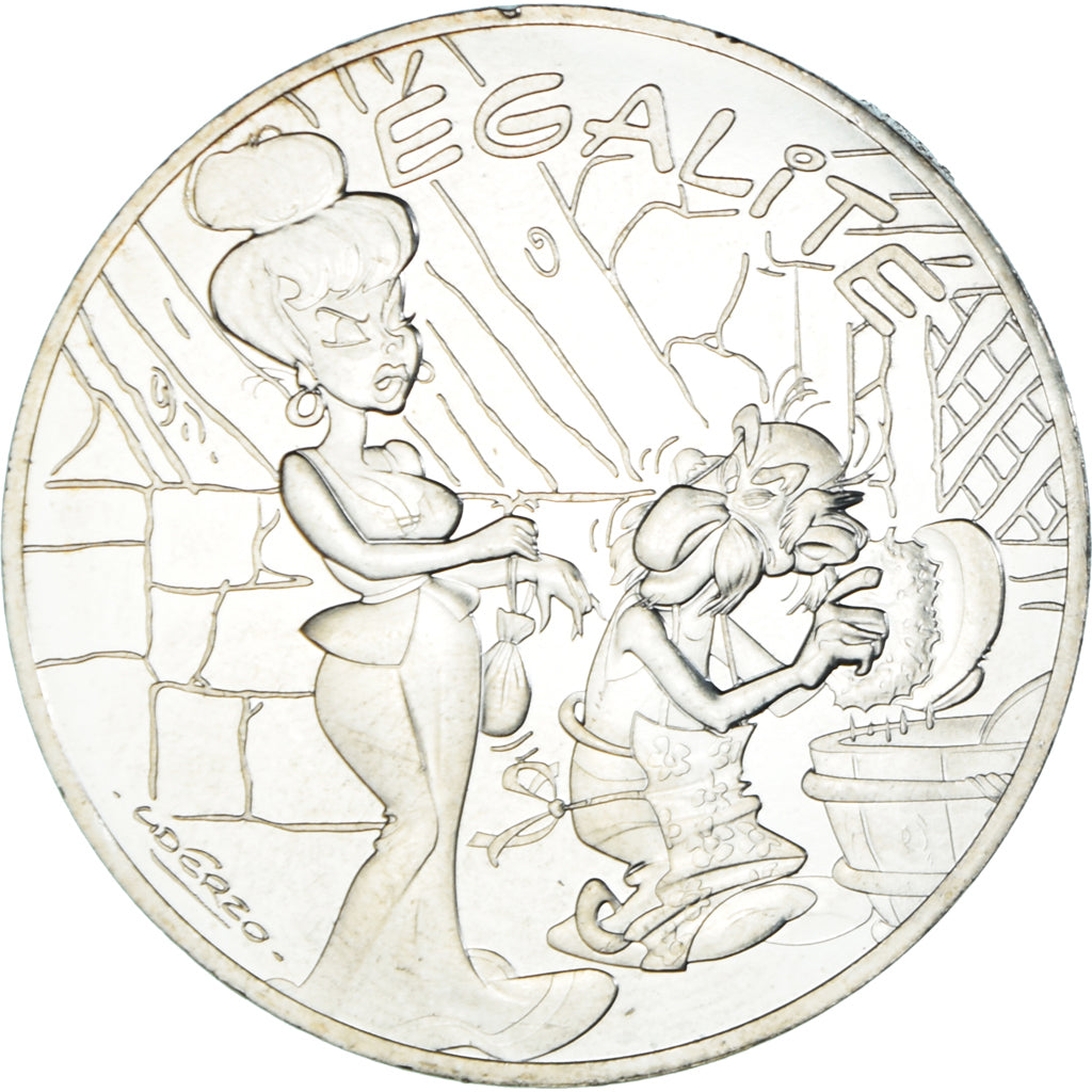 France, 10 Euro, Astérix - Egalité - La zizanie, 2015, Paris, FDC, Argent