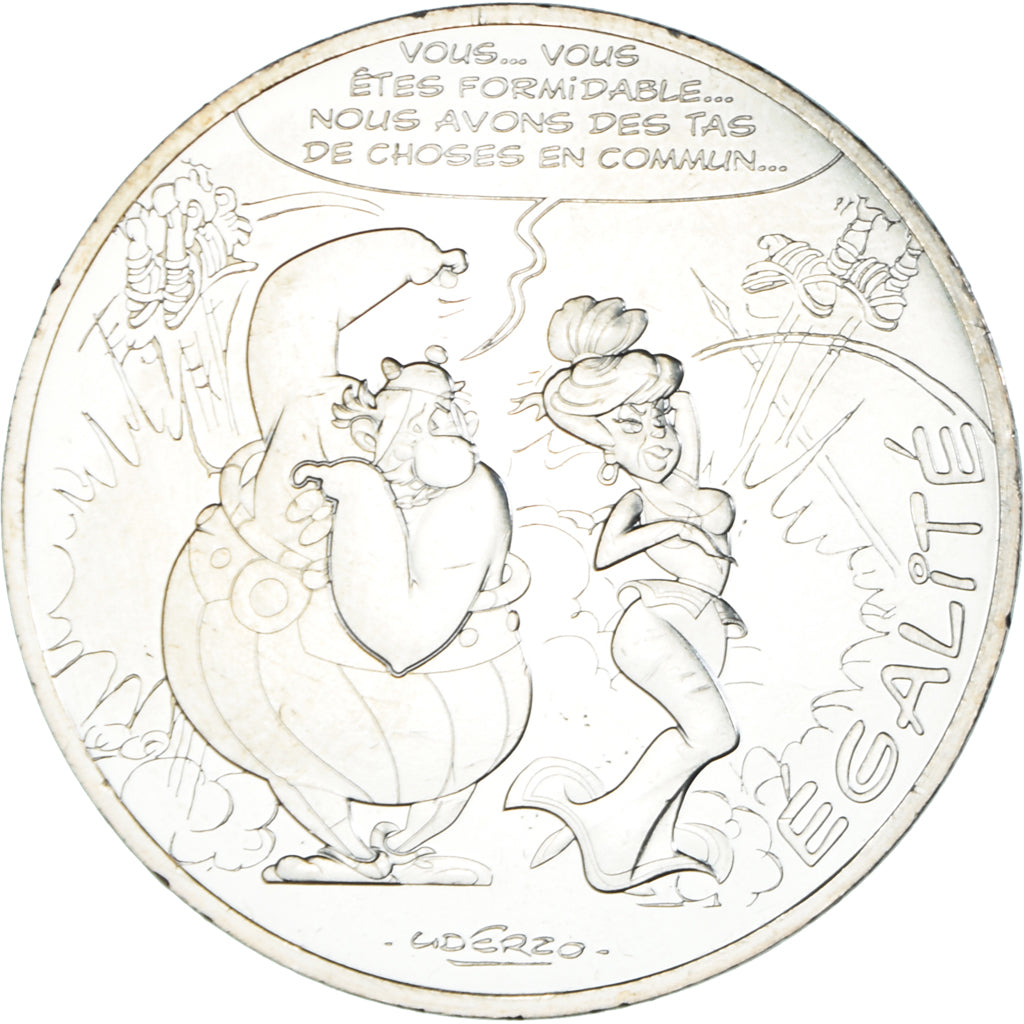 Francia, 10 Euro, Astérix - Égalité, 2015, Monnaie de Paris, SPL, Argento