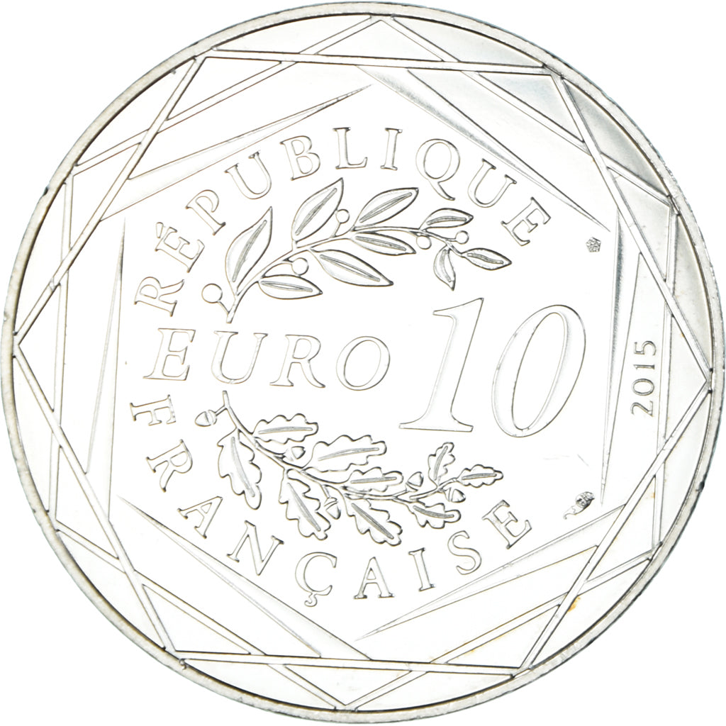 France, 10 Euro, Liberté, Astérix Potion, 2015, Paris, MS(65-70), Silver