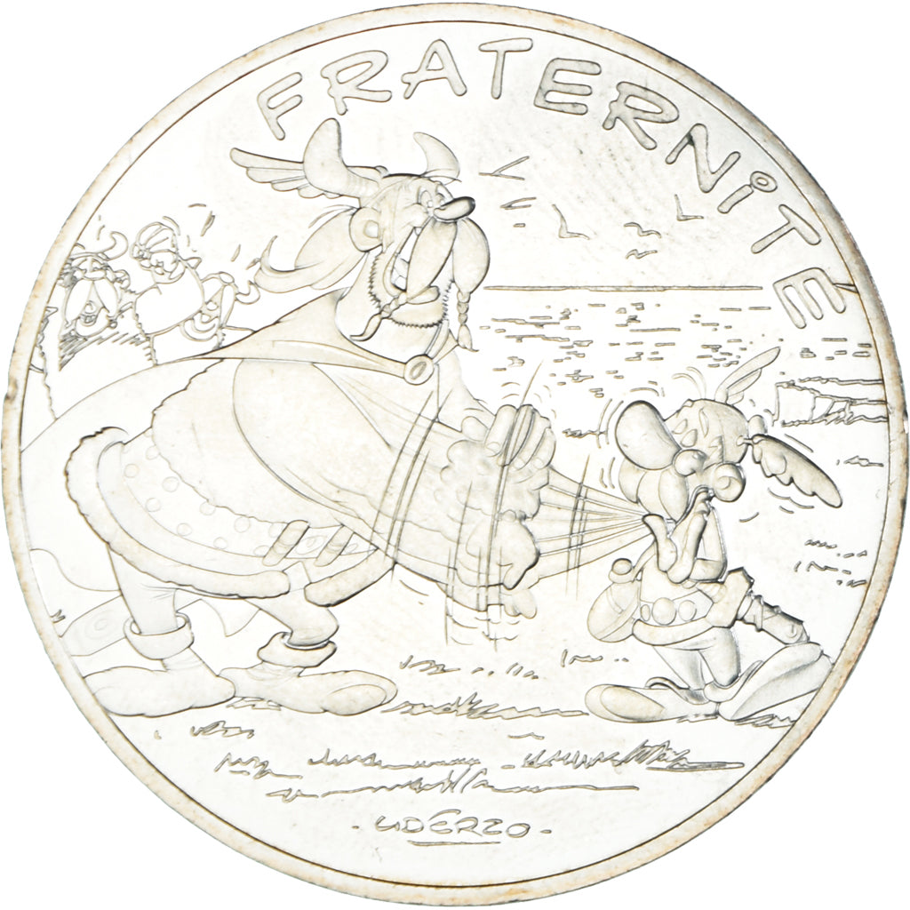 France, 10 Euro, Fraternité, Astérix, Olaf, 2015, Paris, MS(65-70), Silver
