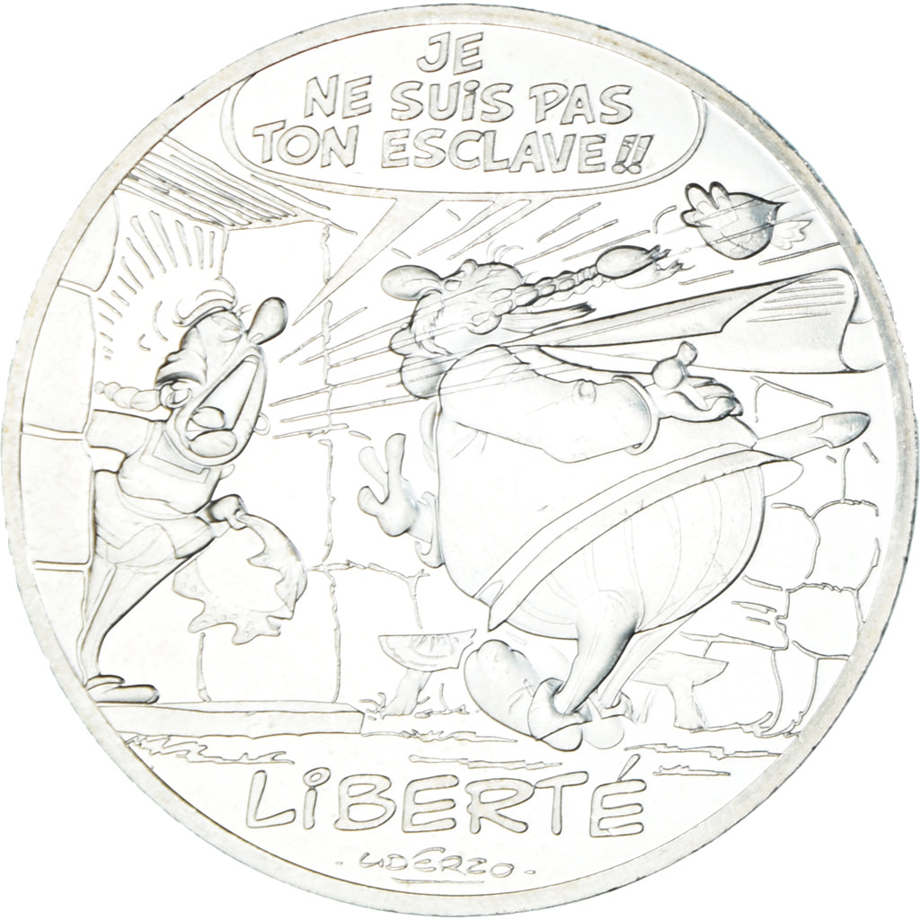 France, Monnaie de Paris, 10 Euro, Astérix Liberté (La rose et le glaive)