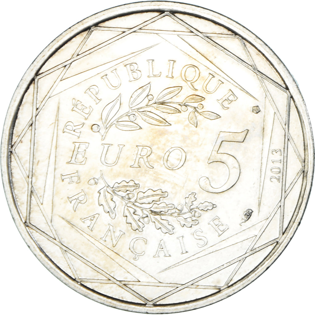 France, 5 Euro, Egalité, 2013, EF(40-45), Silver, Gadoury:EU646