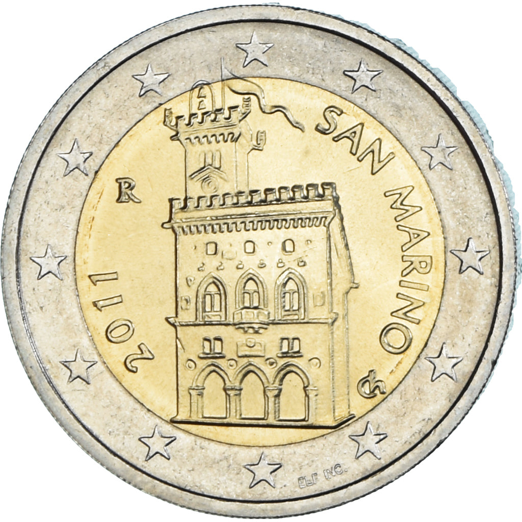 San Marino, 2 Euro, 2011, Rome, SPL, Bi-metallico, KM:447