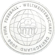 GERMANY - FEDERAL REPUBLIC, 10 Euro, 2006, Berlin, Fußball WM, MS(63), Silver