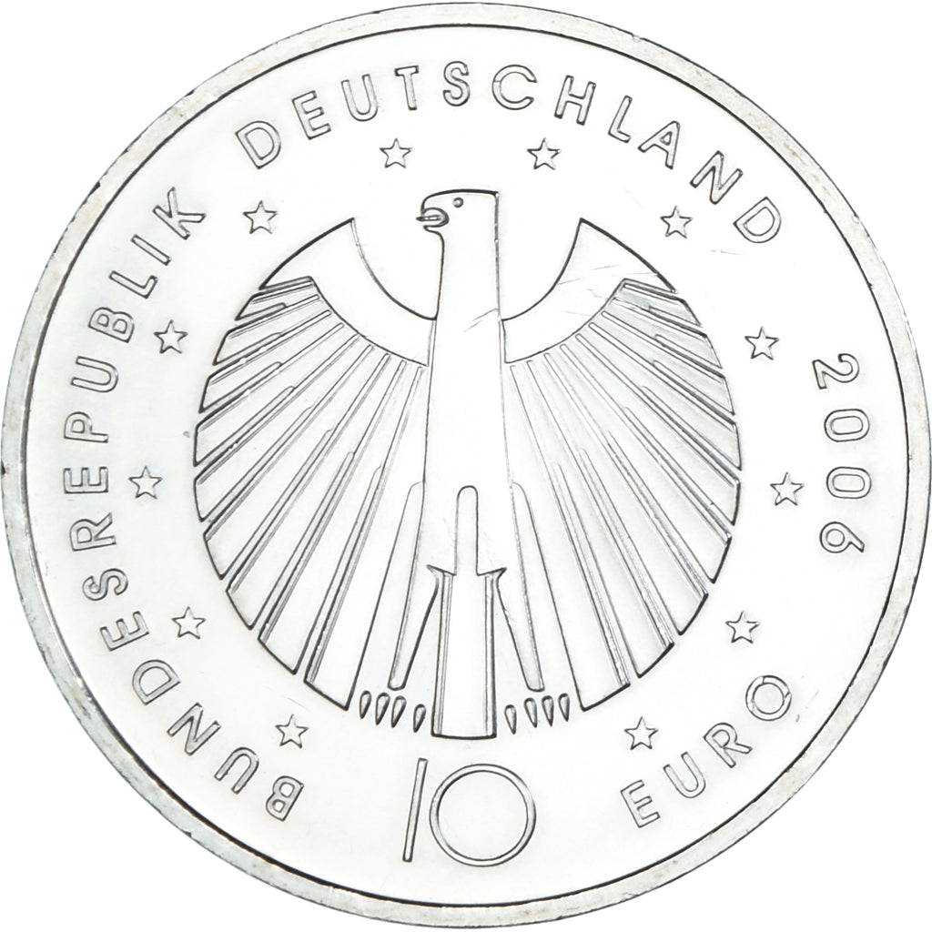 GERMANY - FEDERAL REPUBLIC, 10 Euro, 2006, Berlin, Fußball WM, MS(63), Silver