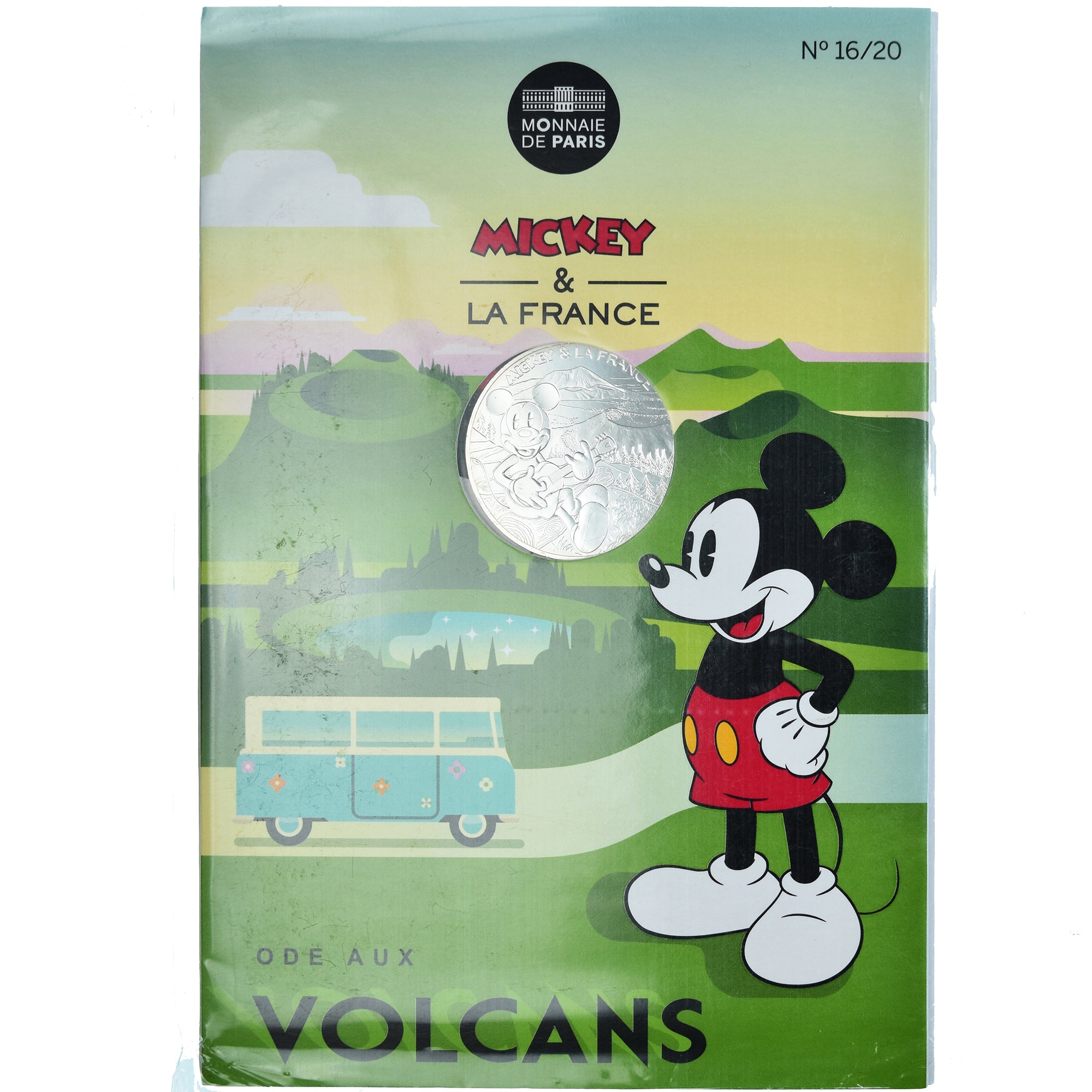 France, 10 Euro, 2018, Mickey Ode aux volcans.FDC, MS(65-70), Silver