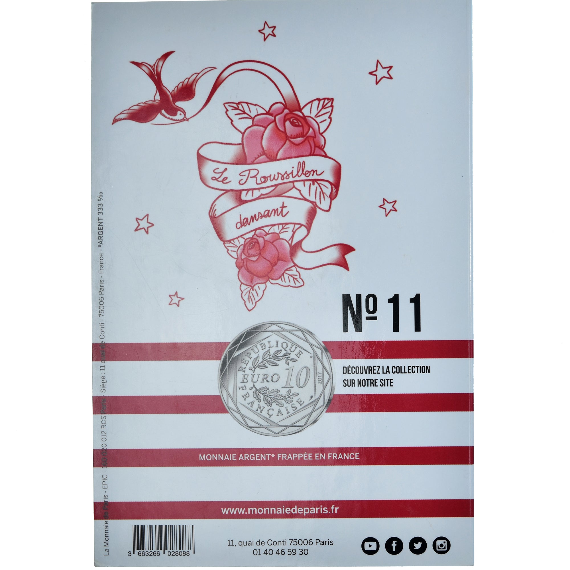 France, 10 Euro, Jean Paul Gaultier, 2017, MS(63), Silver, Gadoury:EU892