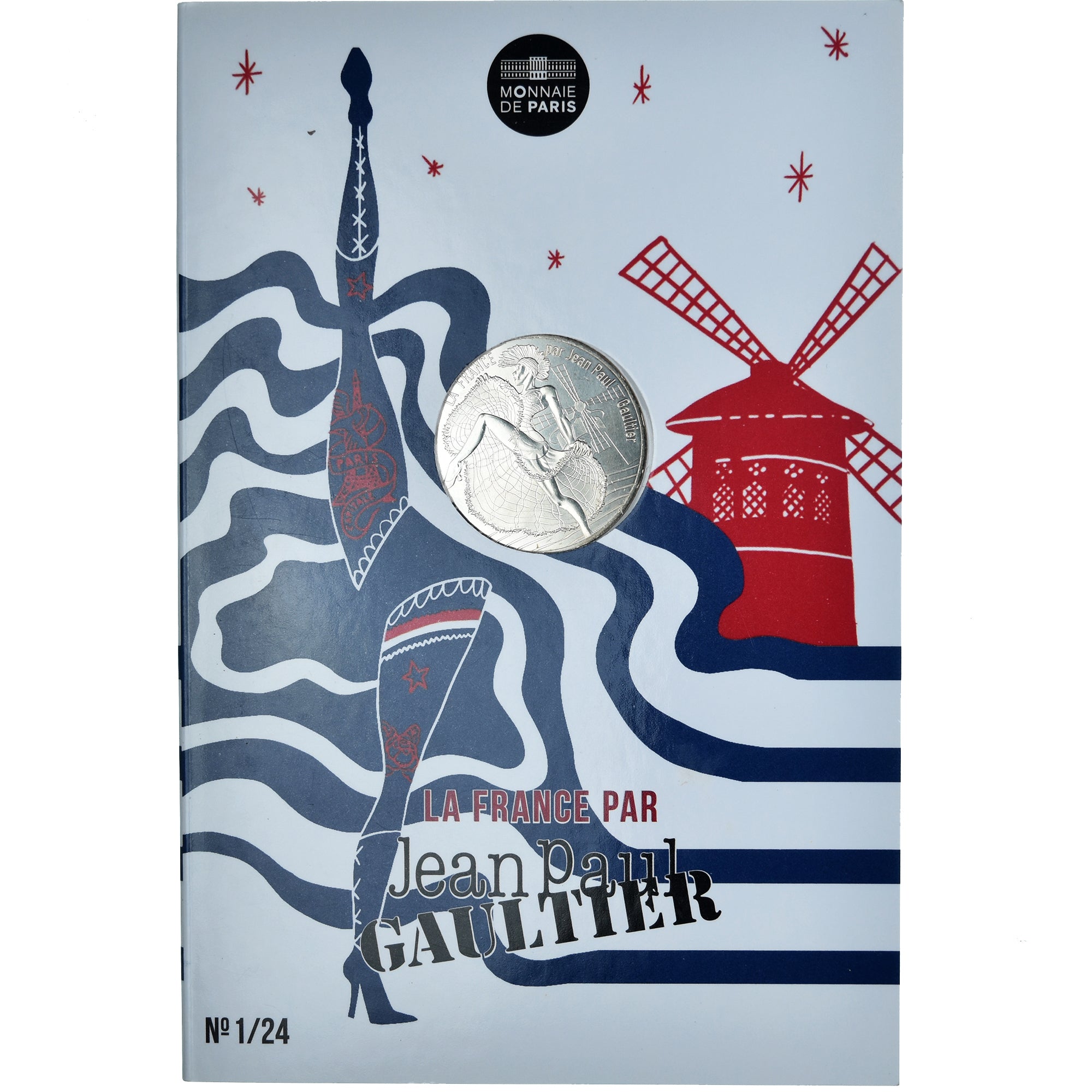 France, 10 Euro, Jean Paul Gaultier, 2017, FDC.1, MS(65-70), Silver