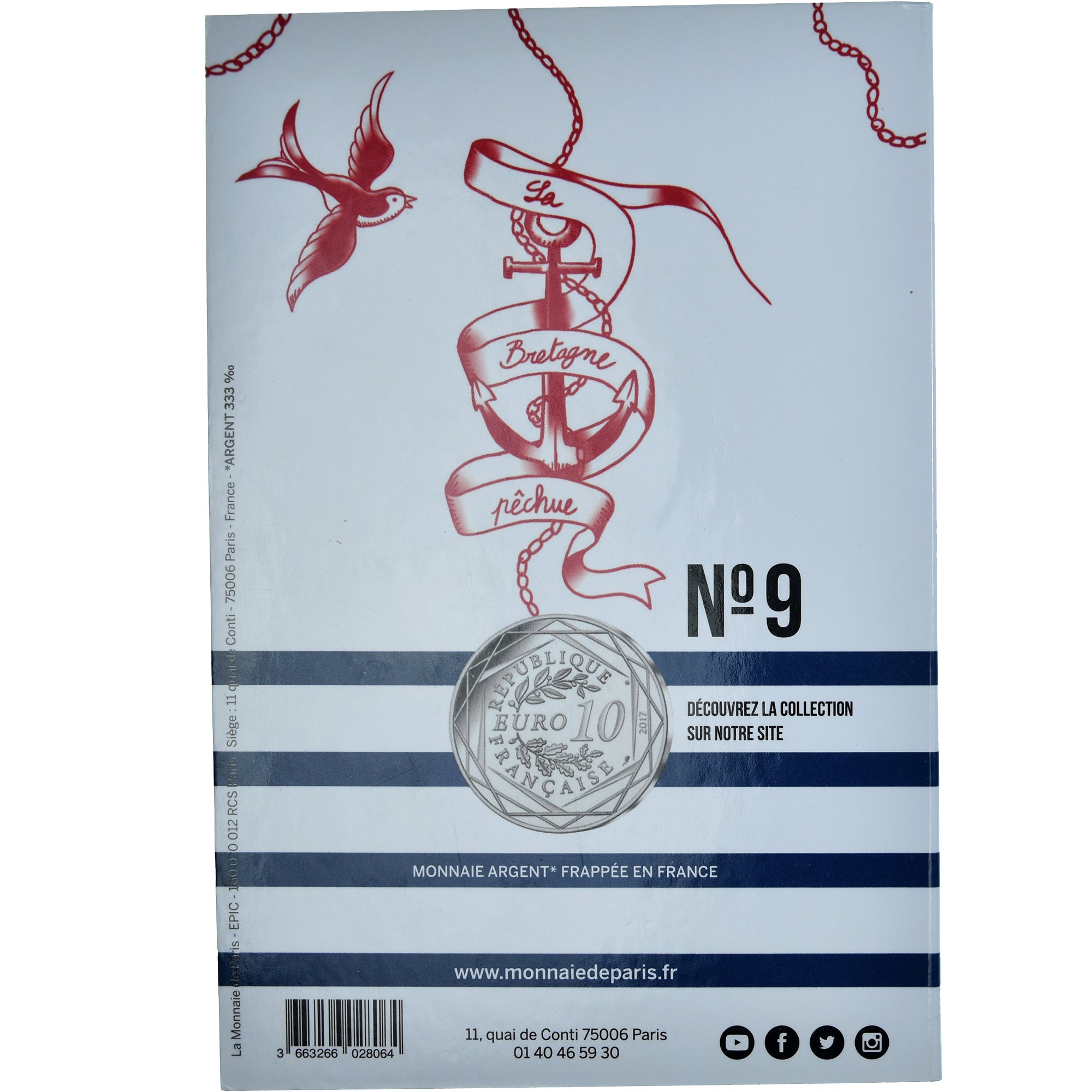 France, 10 Euro, Jean Paul Gaultier, 2017, FDC.9, MS(65-70), Silver