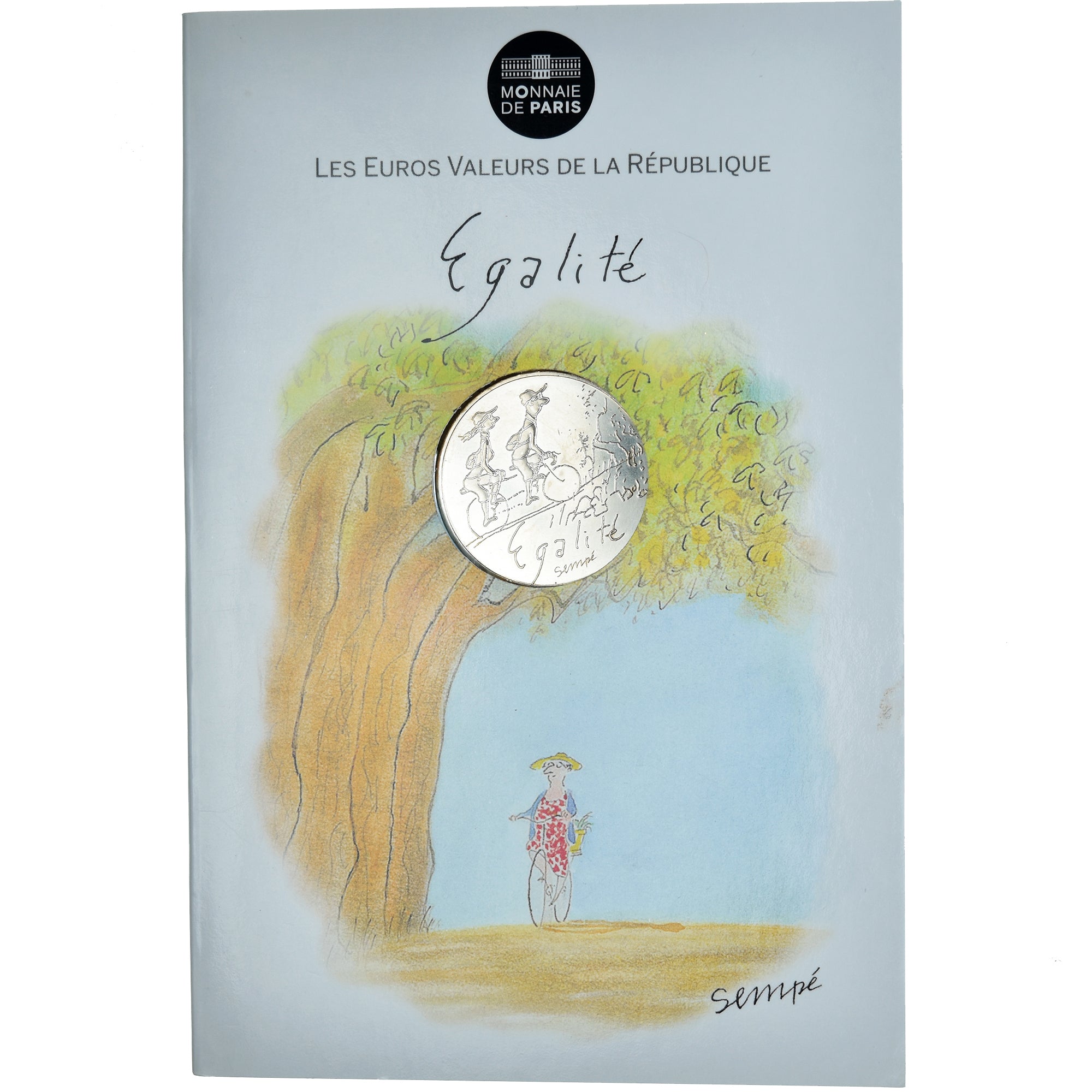 Francja, 10 Euro, Egalité, 2014, Sempé Égalité Printemps, MS(65-70), Srebro