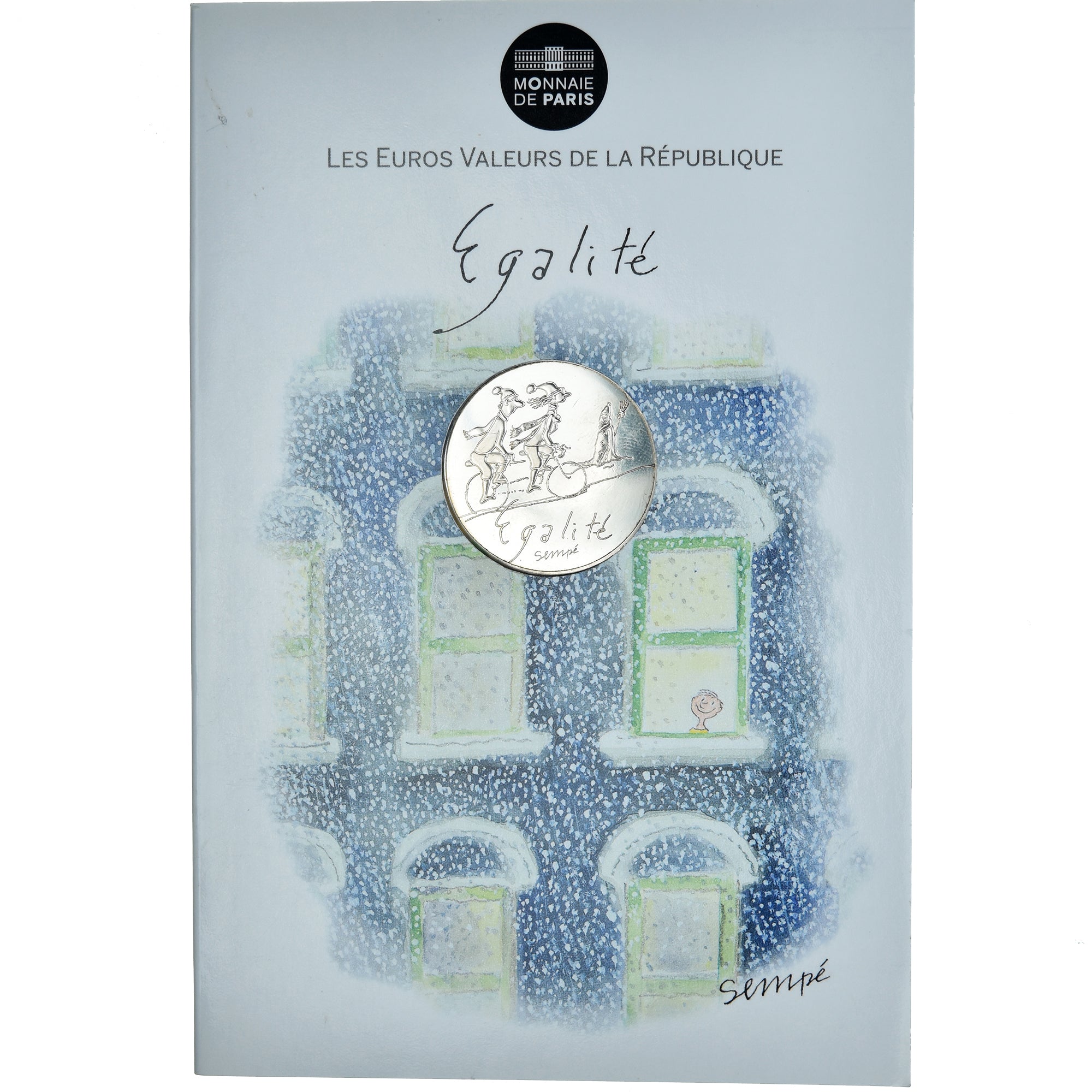 France, Monnaie de Paris, 10 Euro, Egalité Hiver Sempé, 2014, Paris