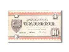 Faeroe Islands, 10 Kronur, 1949, KM:16a, 1949-04-12, EF(40-45)