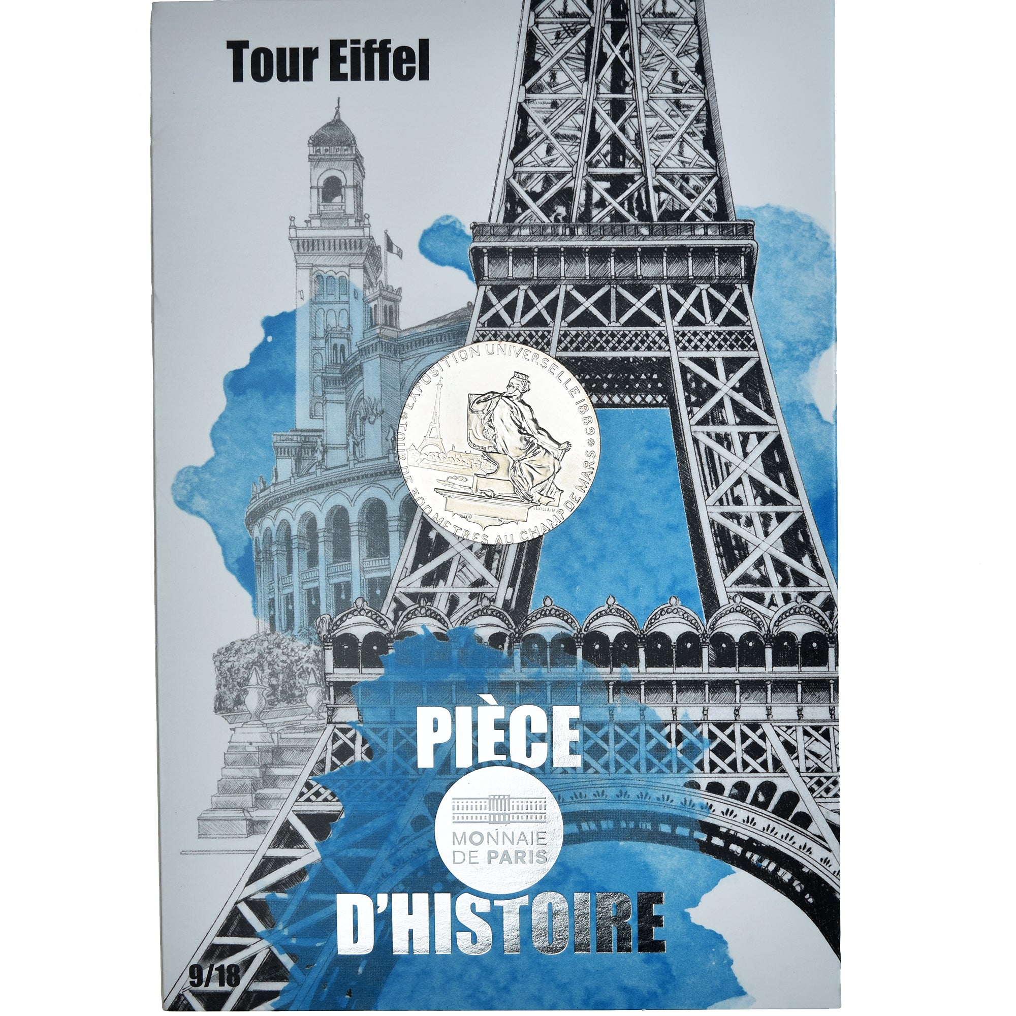 France, 10 Euro, Paris - La Tour Eiffel, 2019, Paris, MS(65-70), Silver