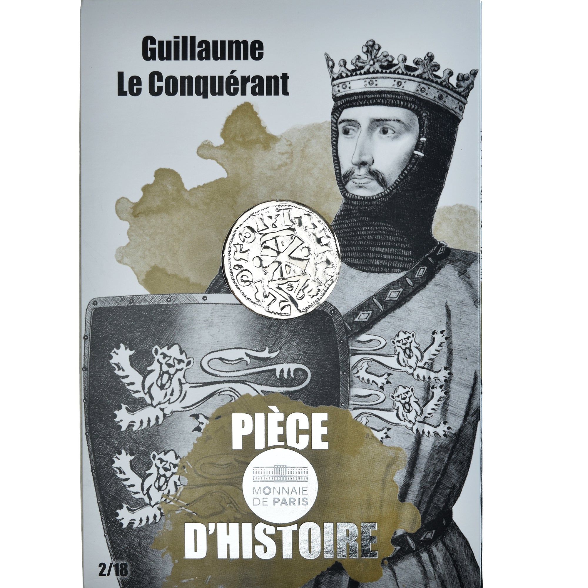 Coin, France, 10 Euro, 2019, Guillaume le Conquérant, MS(65-70), Silver