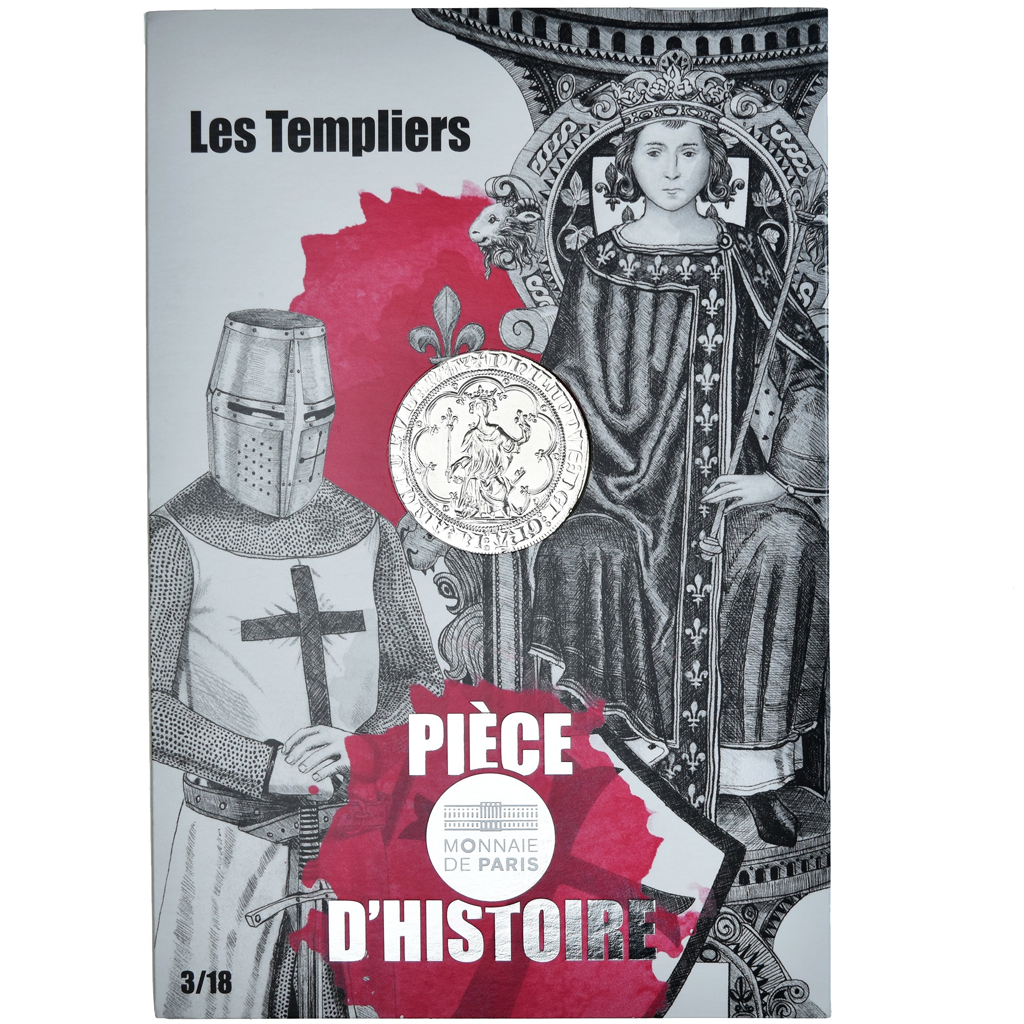 Coin, France, 10 Euro, 2019, Les Templiers, MS(65-70), Silver