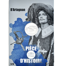 France, 10 Euro, Pièces d'Histoire, 2019, Paris, D'Artagnan, MS(65-70), Silver