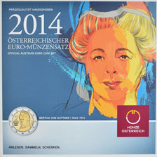 Austria, Euro-Set, 2014, Set 8 Monnaies euro BU., MS(65-70)