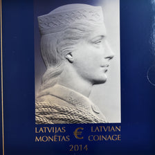 Latvia, Set, 2014, Latvia .Set 8 monnaies Euro .BU, MS(65-70)