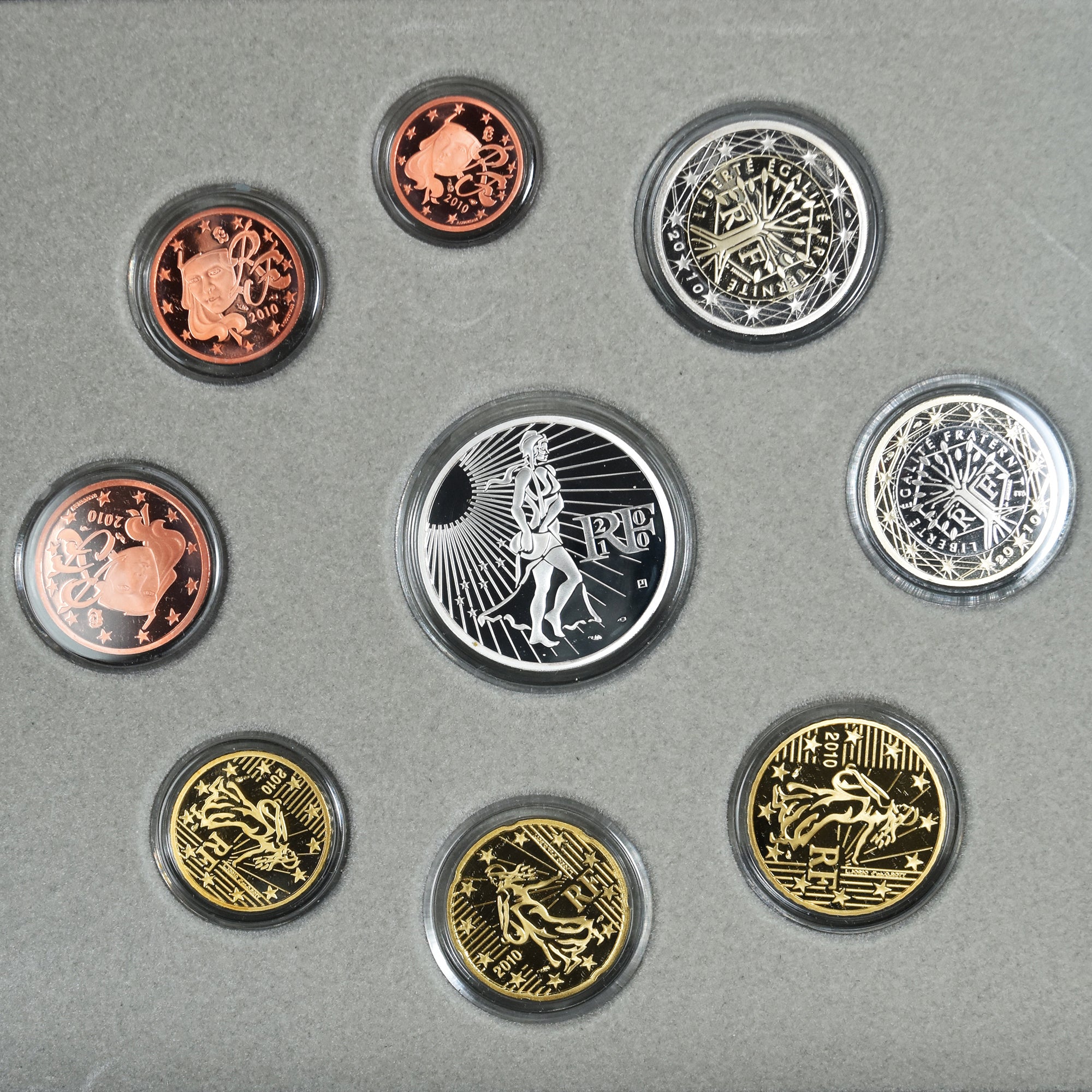 Francja, Monnaie de Paris, Euro-Set, 2010, Paris, BE, MS(65-70), ND