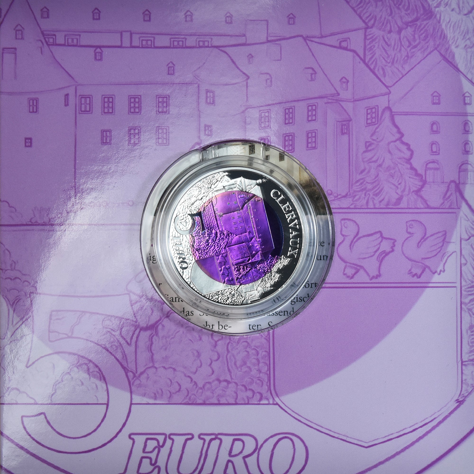 Luksemburg, 5 Euro, 2016, Château de Clervaux.n°2964/3000., MS(65-70)