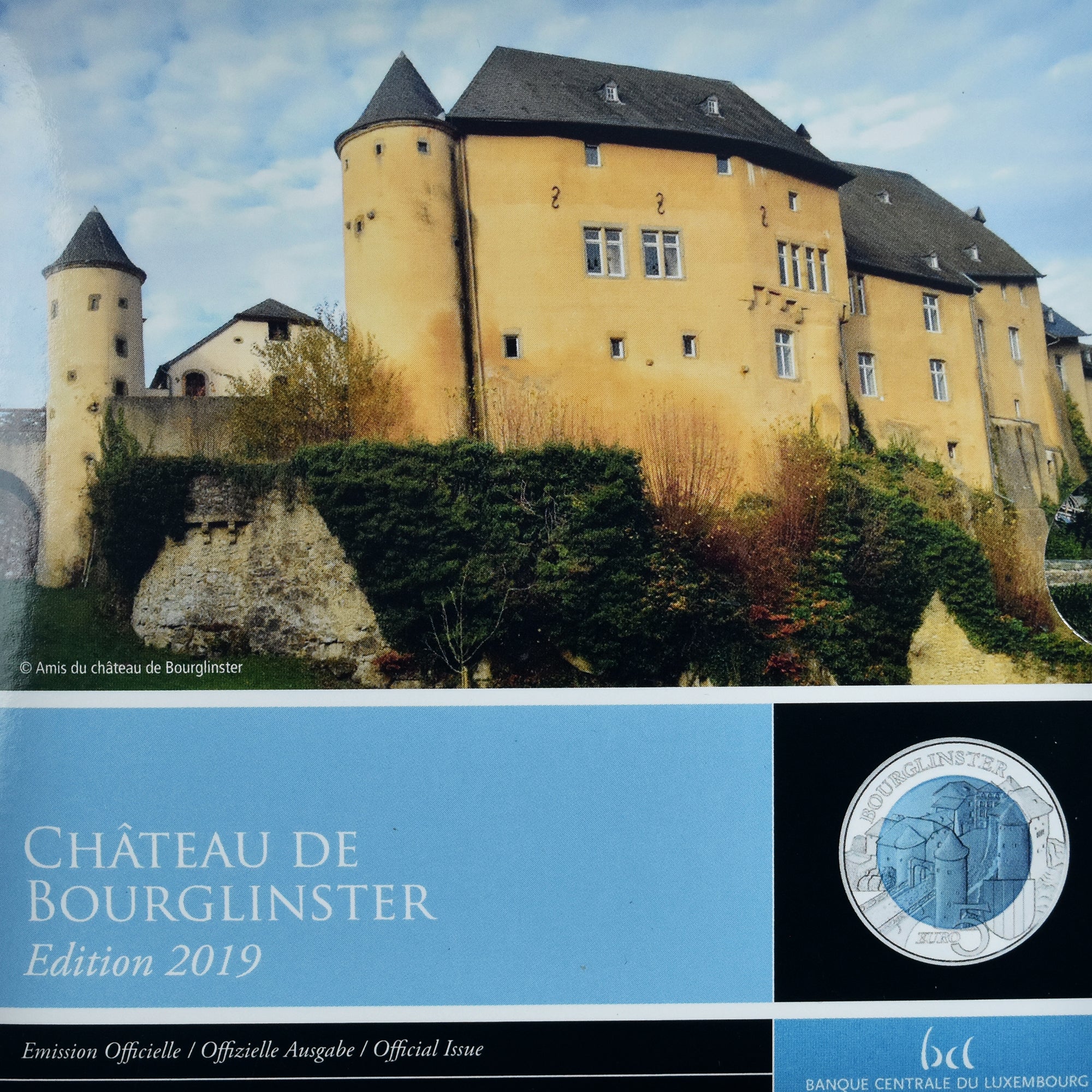 Luxembourg, 5 Euro, 2019, Château de Bourglinster.BE, MS(65-70), Bi-Metallic