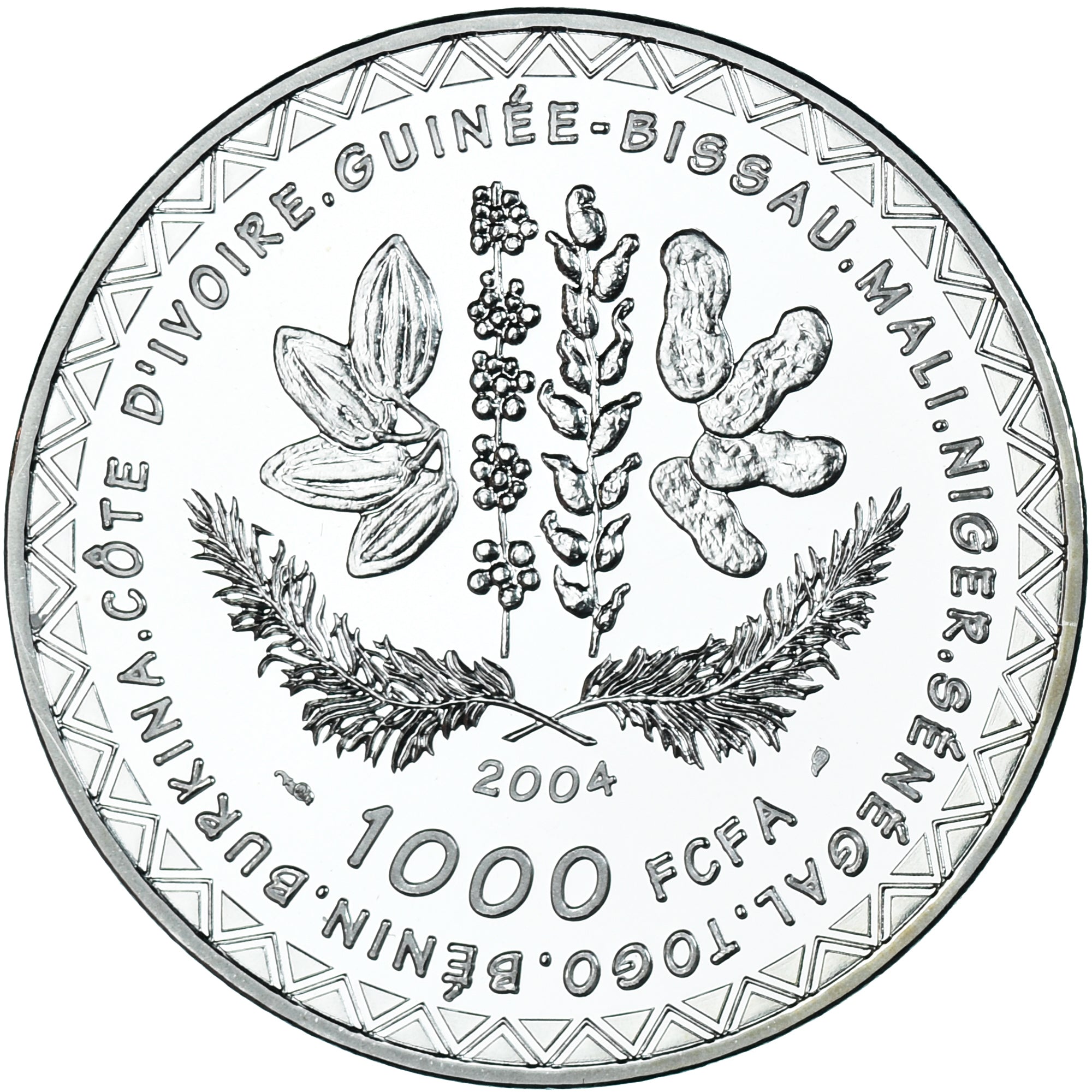 Moeda, Estados da África Ocidental, 1000 Francs, 2004, Paris, FIFA World