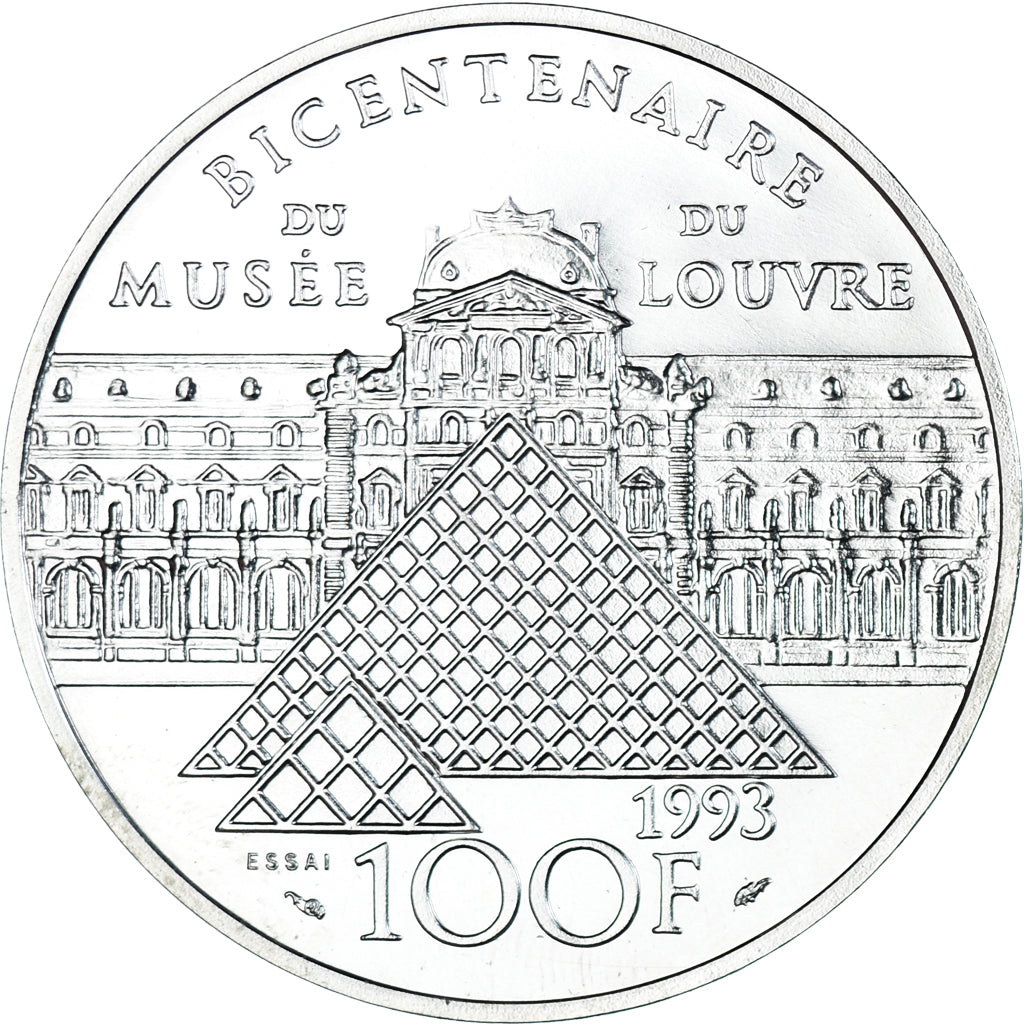 Coin, France, L'Infante, Bicentenaire du Musée du Louvre, 100 Francs, 1993
