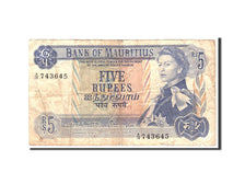 Mauritius, 5 Rupees, 1967, KM:30c, Undated, VG(8-10)