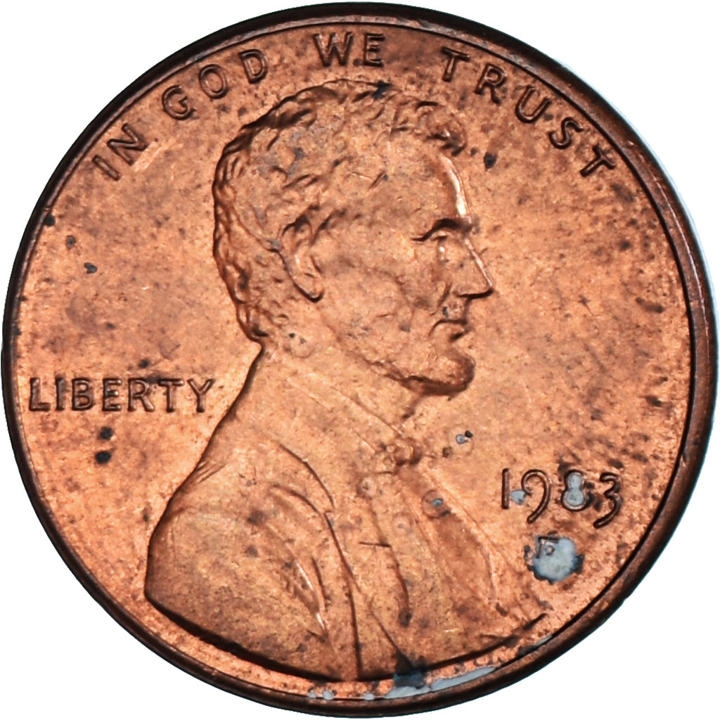 Moneta, Stati Uniti, Lincoln Cent, Cent, 1983, U.S. Mint, Denver, BB, Zinco