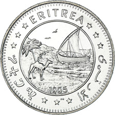 Moneta, Erytrea, Dollar, 1995, Faune africaine - Lion, MS(63), Miedź-Nikiel
