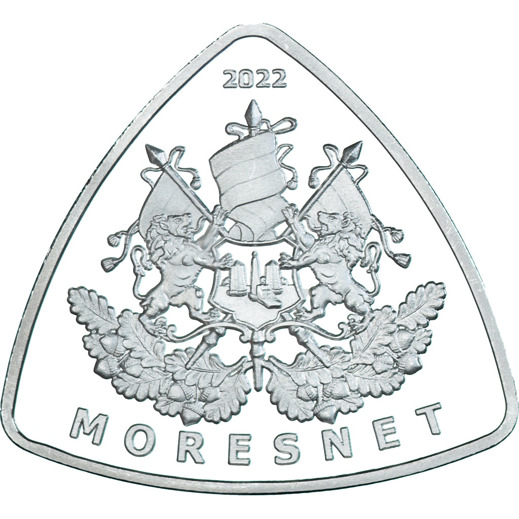 Coin, Belgium, 5 Francs, 2022, Moresnet.BE, MS(65-70), Cupronickel plaqué
