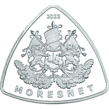 Coin, Belgium, 5 Francs, 2022, Moresnet.BE, MS(65-70), Cupronickel plaqué