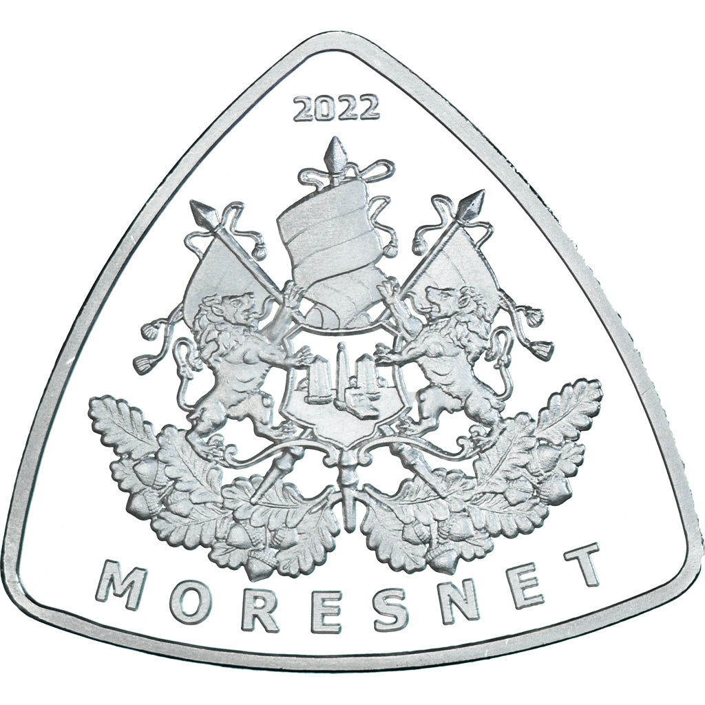 Coin, Belgium, 5 Francs, 2022, Moresnet.BE, MS(65-70), Cupronickel plaqué
