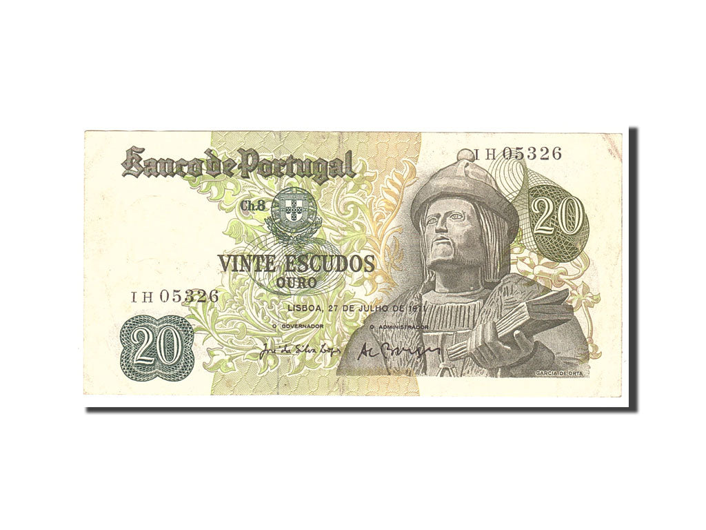 Banconote, Portogallo, 20 Escudos, 1971, KM:173, 1971-07-27, BB